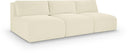 Shaggy 93" Corduroy Performance Fabric Upholstered Modular Sofa - Cream