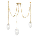 Vintage Brass Daith Chandelier 48" by Corbett Lighting, view 2