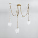 Vintage Brass Daith Chandelier 48" by Corbett Lighting, view 6