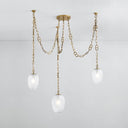Vintage Brass Daith Chandelier 48" by Corbett Lighting, view 3