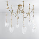Vintage Brass Daith Chandelier 61.25" by Corbett Lighting, view 5