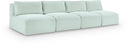 Shaggy 124" Corduroy Performance Fabric Upholstered Modular Sofa - Mint