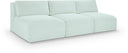 Shaggy 93" Corduroy Performance Fabric Upholstered Modular Sofa - Mint