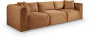 Shaggy 109" Corduroy Performance Fabric Upholstered Modular Sofa - Saddle