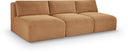 Shaggy 93" Corduroy Performance Fabric Upholstered Modular Sofa - Saddle