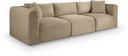 Shaggy 109" Corduroy Performance Fabric Upholstered Modular Sofa - Taupe