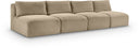 Shaggy 124" Corduroy Performance Fabric Upholstered Modular Sofa - Taupe