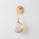 Vintage Gold Leaf Riviere Wall Sconce 6" by Corbett Lighting, view 8