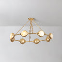 Vintage Gold Leaf Riviere Chandelier 40" by Corbett Lighting, view 8