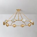 Vintage Gold Leaf Riviere Chandelier 51.5" by Corbett Lighting
