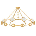 Vintage Gold Leaf Riviere Chandelier 51.5" by Corbett Lighting, view 4