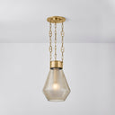 Vintage Brass Tragus Pendant 14" by Corbett Lighting, view 8