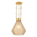 Vintage Brass Tragus Pendant 19" by Corbett Lighting, view 2