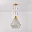 Vintage Brass Tragus Pendant 19" by Corbett Lighting, view 3