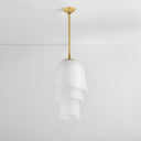 Vintage Brass Hela Pendant 13.75" by Corbett Lighting, view 7