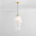 Vintage Brass Hela Pendant 13.75" by Corbett Lighting, view 8