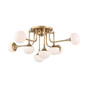Aged Brass Fleming Semi Flush 36.25" by Hudson Valley