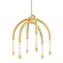 Vintage Polished Brass Zeme Chandelier 33.75" by Corbett Lighting, view 2