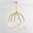 Vintage Polished Brass Zeme Chandelier 33.75" by Corbett Lighting, view 3