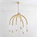 Vintage Polished Brass Zeme Chandelier 33.75" by Corbett Lighting