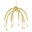 Vintage Polished Brass Zeme Chandelier 47.75" by Corbett Lighting, view 6
