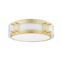 Aged Brass Clifford Flush Mount 14" by Hudson Valley