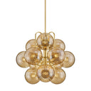 Vintage Polished Brass Cronus Chandelier 34" by Corbett Lighting, view 5