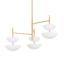 Vintage Gold Leaf Evander Chandelier 55" by Corbett Lighting, view 6