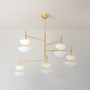 Vintage Gold Leaf Evander Chandelier 55" by Corbett Lighting, view 4