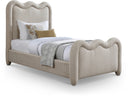 Gavin Chenille Fabric Upholstered Twin Bed - Beige