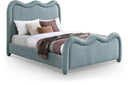Gavin Chenille Fabric Upholstered Bed - Blue
