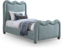 Gavin Chenille Fabric Upholstered Twin Bed - Blue