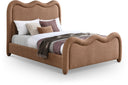 Gavin Chenille Fabric Upholstered Bed - Cognac