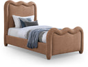 Gavin Chenille Fabric Upholstered Twin Bed - Cognac