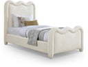 Gavin Chenille Fabric Upholstered Twin Bed - Cream