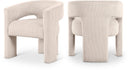 Riz Corduroy Upholstered Accent Chair / Dining Chair - Beige