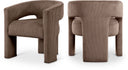 Riz Corduroy Upholstered Accent Chair / Dining Chair - Brown