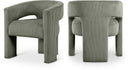 Riz Corduroy Upholstered Accent Chair / Dining Chair - Green