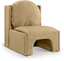 Sigma Velvet Upholstered Accent Chair - Camel
