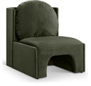 Sigma Velvet Upholstered Accent Chair - Green