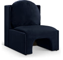 Sigma Velvet Upholstered Accent Chair - Blue