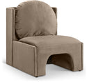 Sigma Velvet Upholstered Accent Chair - Taupe