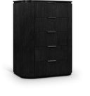 Astrid Solid Wood And Oak Veneer Chest - Black