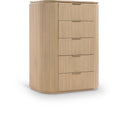Astrid Solid Wood And Oak Veneer Chest - Natural