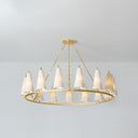 Vintage Gold Leaf Tirana Chandelier 54.75" x 13.5" by Corbett Lighting