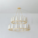 Vintage Gold Leaf Tirana Chandelier 54.75" x 31" by Corbett Lighting, view 2