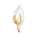 Gold Leaf Blossom Wall Sconce 6.25" by Hudson Valley