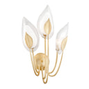 Gold Leaf Blossom Wall Sconce 15.75" by Hudson Valley