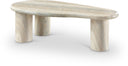 Sassari Travertine Finish Indoor / Outdoor Concrete Coffee Table - Natural
