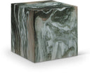 Piazza Marble Finish Indoor / Outdoor Concrete End Table - Green